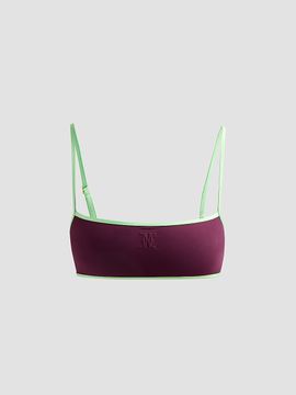 Kiki de Montparnasse Women's Contraste Straight Neck Bikini Top