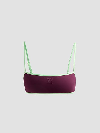 Kiki de Montparnasse Women's Contraste Straight Neck Bikini Top