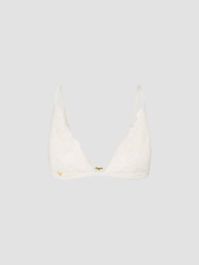 Kiki de Montparnasse Women's Juliette Lace-Trimmed Bikini Top