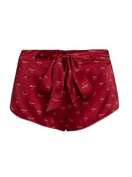 Kiki de Montparnasse Women's Kiss Print Silk Tap Shorts