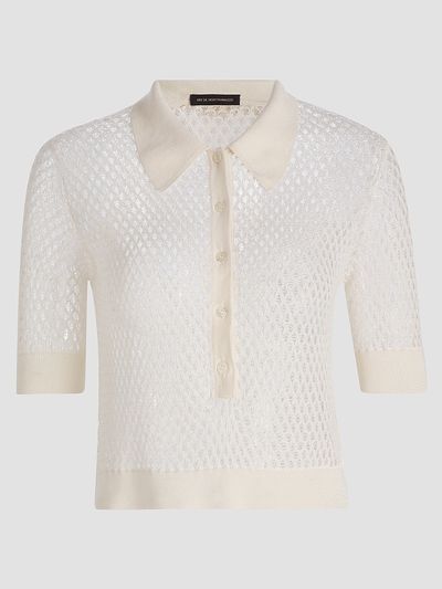 Kiki de Montparnasse Women's Silk Crochet Crop Top