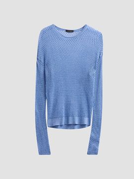 Kiki de Montparnasse Women's Silk Crochet Long-Sleeve Top