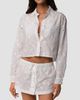 Kiki de Montparnasse Women's Simone Eyelet Linen-Cotton Crop Shirt - 2