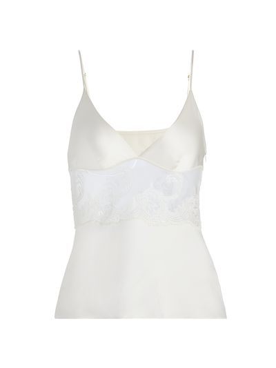 Kiki de Montparnasse Women's Voltaire Lace-Embellished Silk Cami