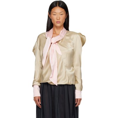 Kiko Kostadinov Kiko Kostadinov Beige & Pink Evelyn Blouse