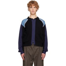 Kiko Kostadinov Kiko Kostadinov Black & Blue Munno Knit Cardigan