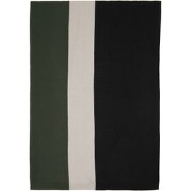 Kiko Kostadinov Kiko Kostadinov Black & Khaki Sigo Knit Scarf