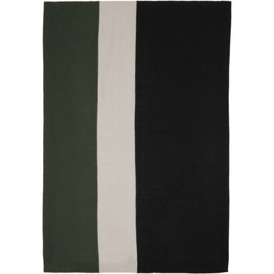 Kiko Kostadinov Kiko Kostadinov Black & Khaki Sigo Knit Scarf
