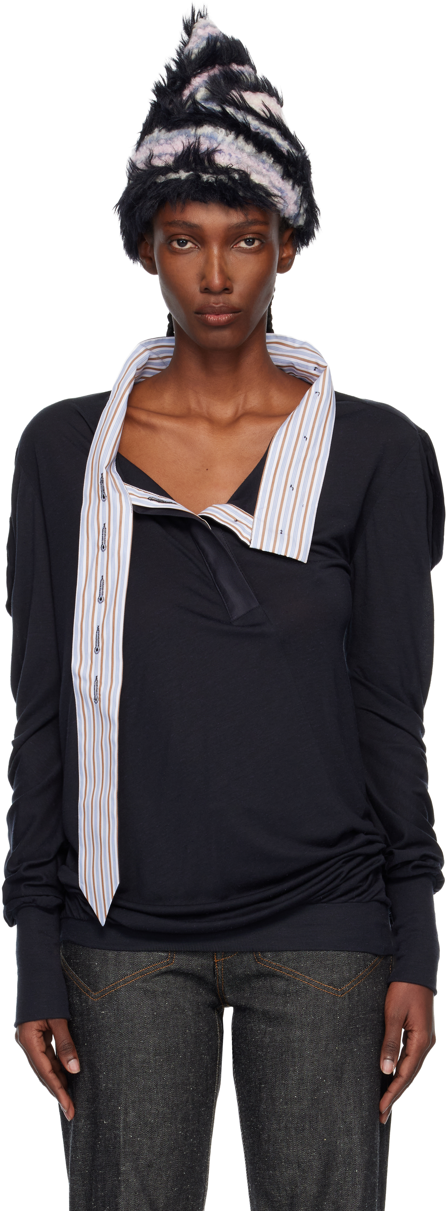 Kiko Kostadinov - Black Howe Jersey Top