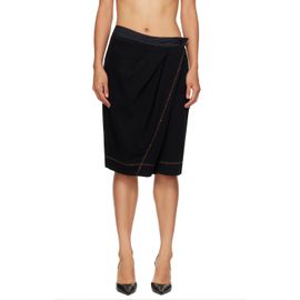 Kiko Kostadinov Kiko Kostadinov Black Petrel Draped Culottes Shorts