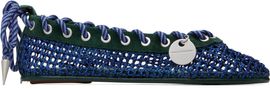 Kiko Kostadinov Kiko Kostadinov Blue Reticella Ballerina Flats