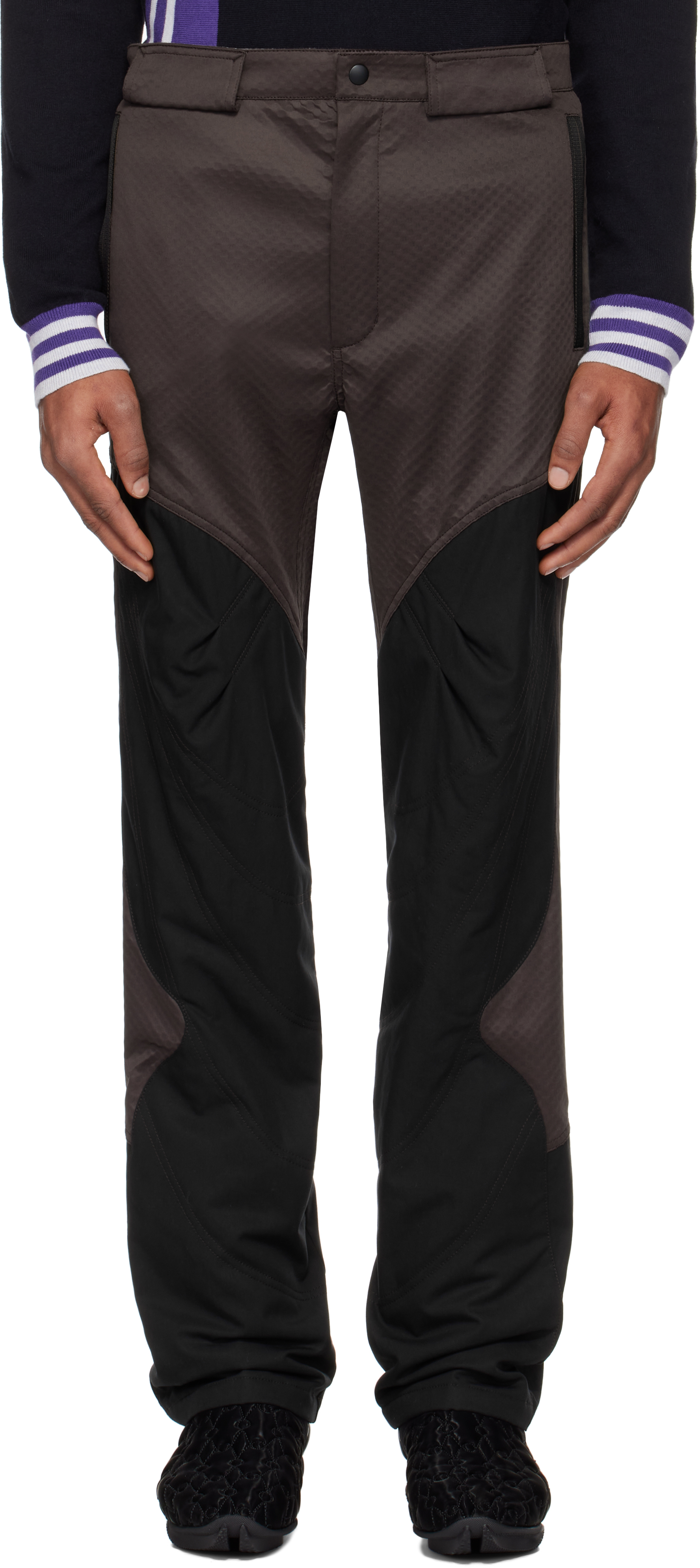 Kiko Kostadinov - Brown & Black Solix Zip Trousers
