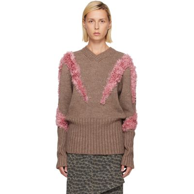 Kiko Kostadinov Kiko Kostadinov Brown & Pink Macaw Sweater