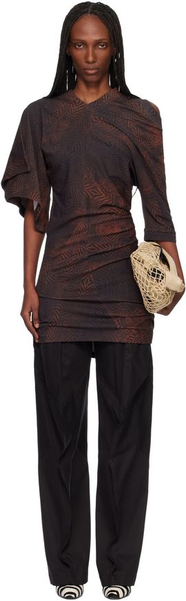 Kiko Kostadinov Kiko Kostadinov Brown Florella Midi Dress