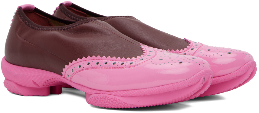 Kiko Kostadinov - Burgundy & Pink Sonia Slip On Brogues