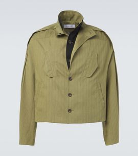 Kiko Kostadinov Kiko Kostadinov Egreta stiped cotton-blend jacket