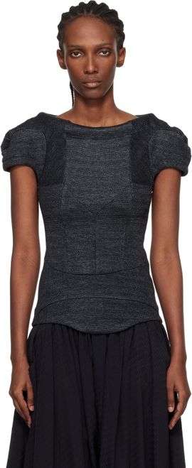 Kiko Kostadinov Kiko Kostadinov Gray Compass Jersey Blouse