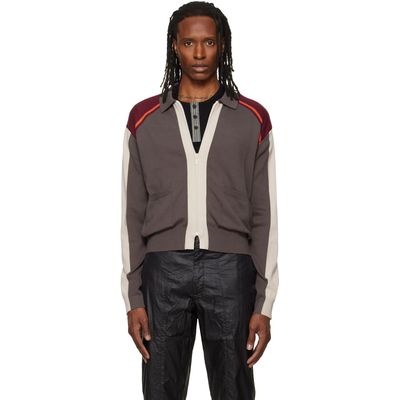Kiko Kostadinov Kiko Kostadinov Gray Munno Knit Cardigan