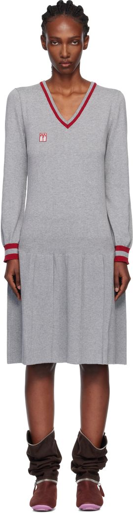Kiko Kostadinov Kiko Kostadinov Gray Vivian Jumper Midi Dress