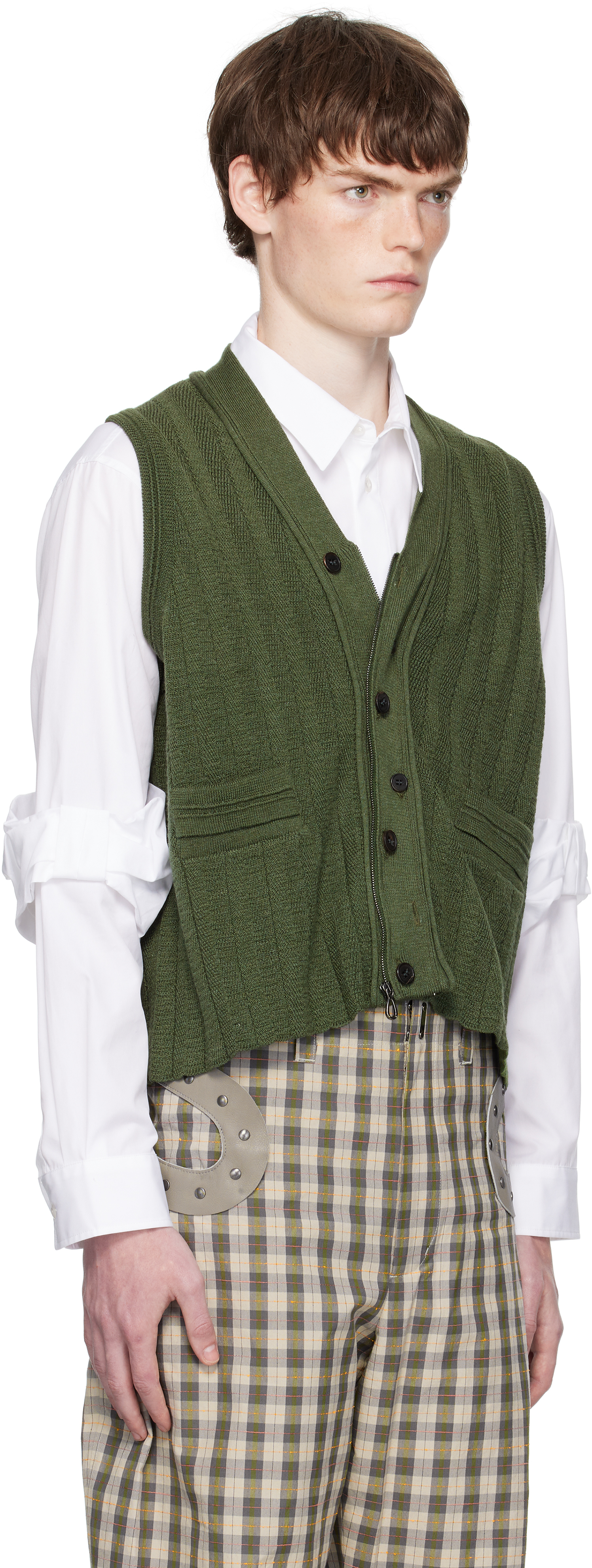 Kiko Kostadinov - Green Fitz Knit Vest