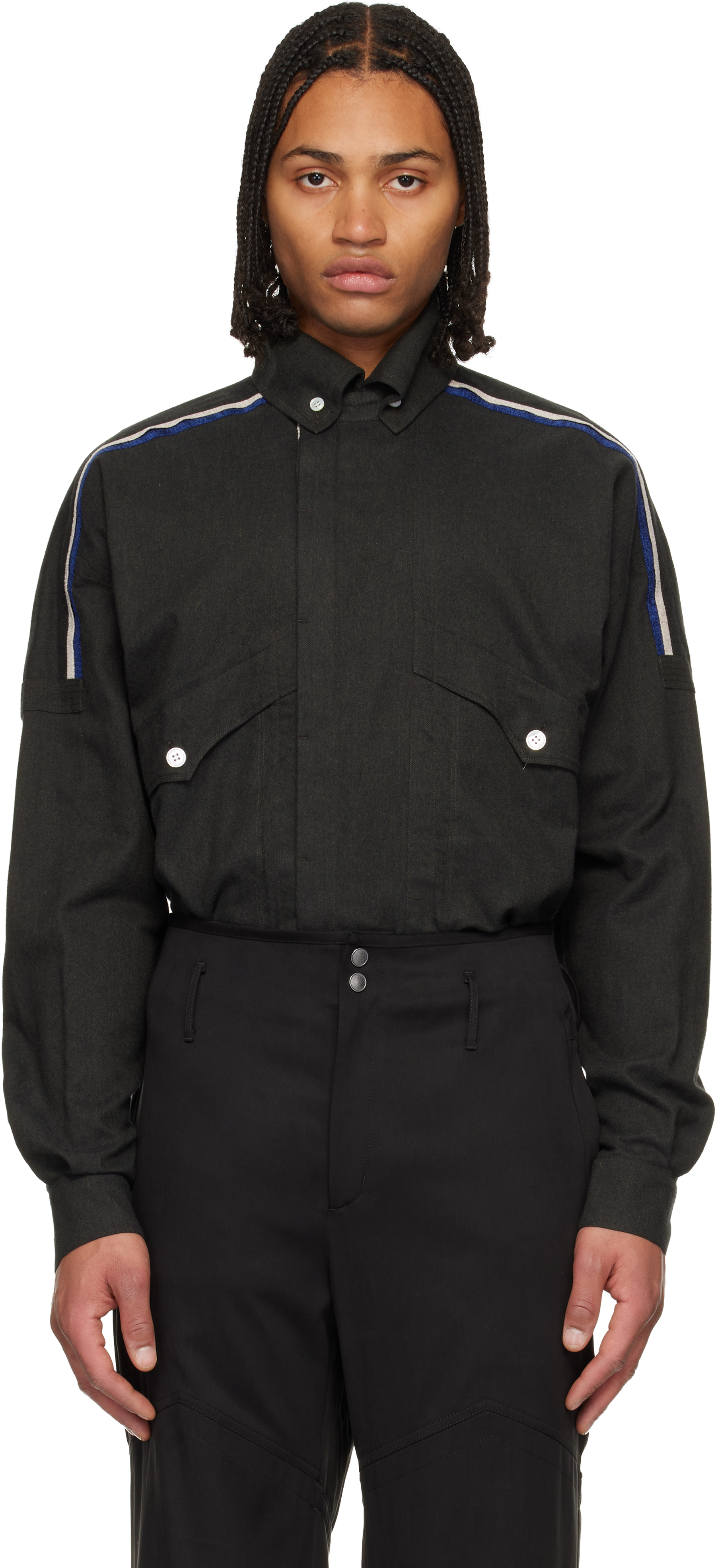 ジャケット・アウター kiko kostadinov OHNE BOMBER JACKET Kiko Kostadinov Navy Ohne Bomber Jacket Kiko Kostadinov