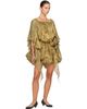 Kiko Kostadinov Kiko Kostadinov Khaki & Gold Kestrel Minidress - 4