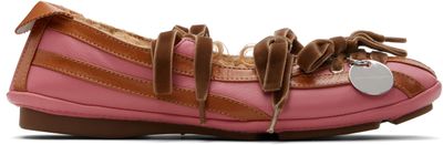Kiko Kostadinov Kiko Kostadinov SSENSE Exclusive Pink & Brown Lella Hybrid Ballerina Flats