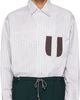 Kiko Kostadinov Kiko Kostadinov White & Khaki Veca Panelled Shirt - 1