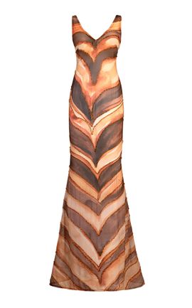 Kilentar - Eti BeadEmbellished Silk Chiffon Maxi Dress