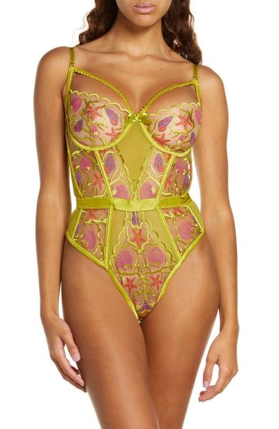 KILO BRAVA KILO BRAVA Embroidered Underwire Bodysuit