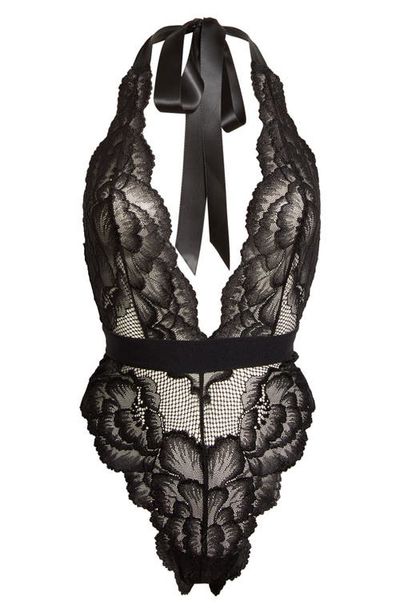 KILO BRAVA KILO BRAVA Floral Lace Halter Teddy