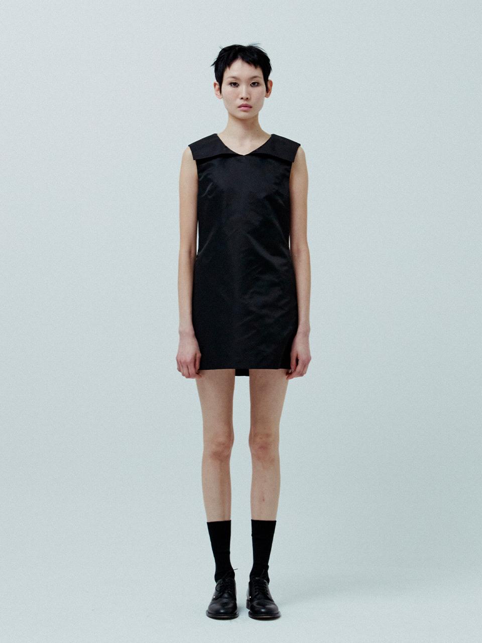 KILO NYLON SAILOR DRESS_BLACK