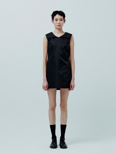 KILO NYLON SAILOR DRESS_BLACK