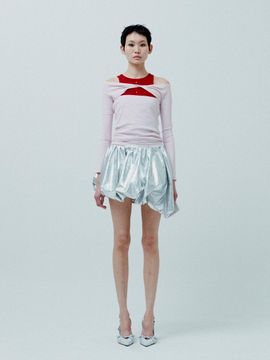 KILO PUMPKIN MINI SKIRT_SILVER