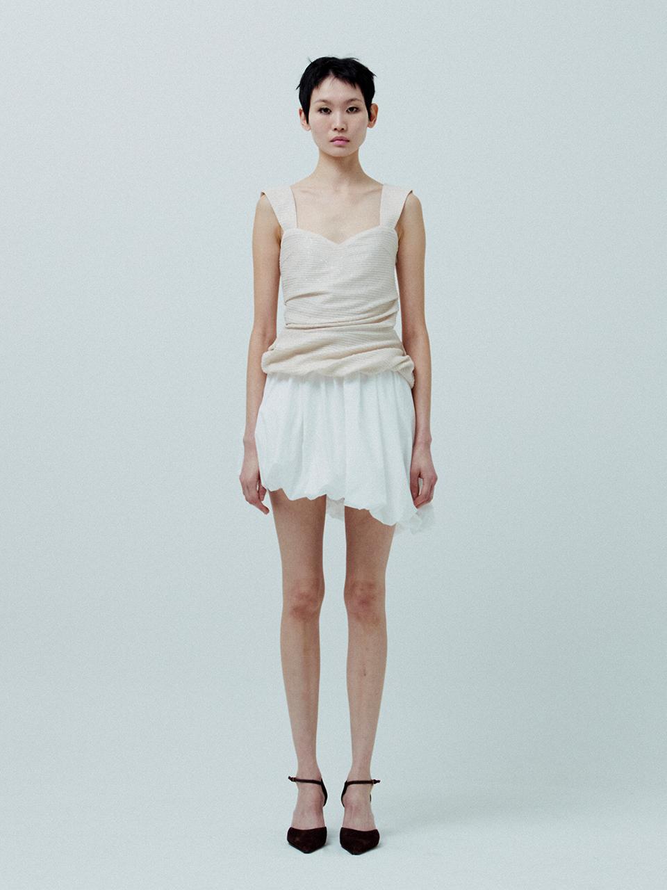 KILO PUMPKIN MINI SKIRT_WHITE