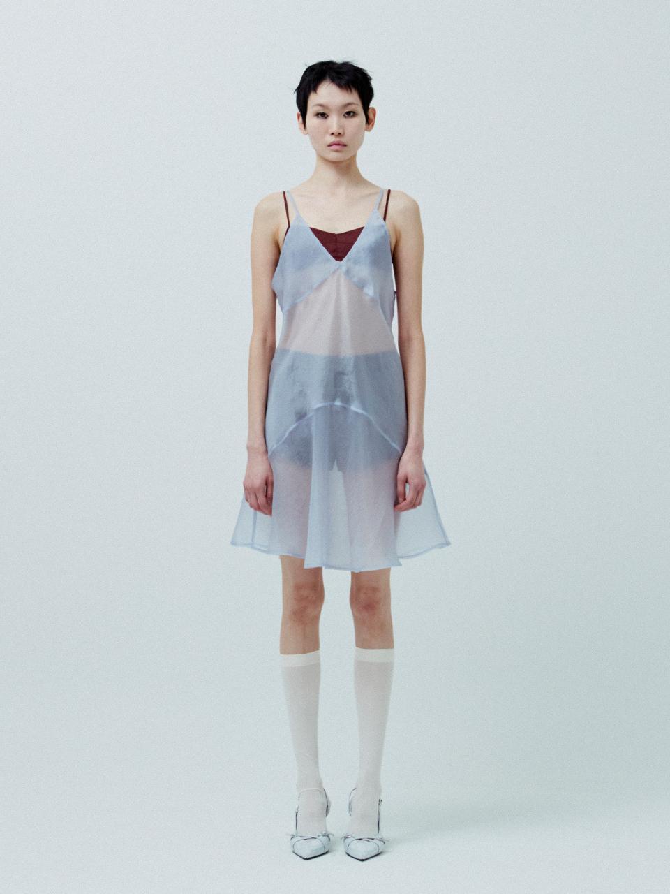 KILO SHEER SLIP DRESS_BLUE