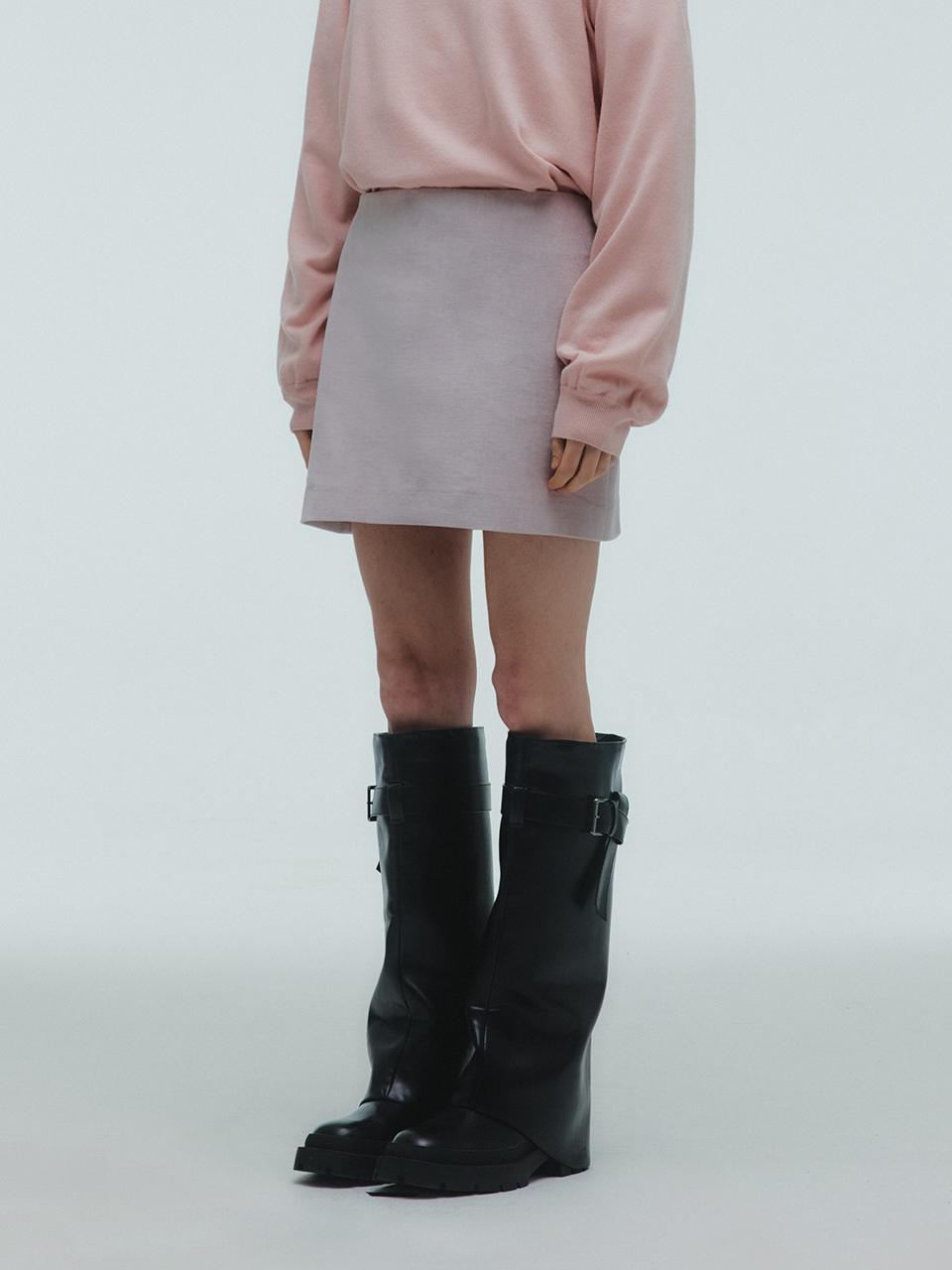 KILO SUEDE MINI SKIRT_LAVENDER