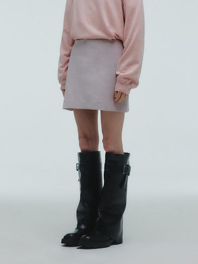 KILO SUEDE MINI SKIRT_LAVENDER