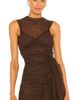 Kim Shui Kim Shui Brown Jersey Tie Top - 1