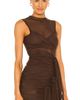 Kim Shui Kim Shui Brown Jersey Tie Top - 2