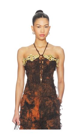 Kim Shui Kim Shui Burnt Orange Corset