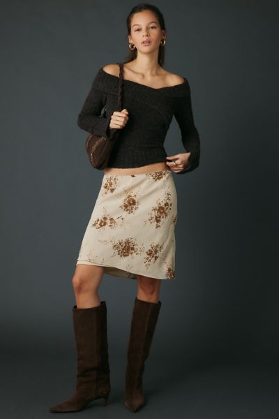 Kimchi Blue - Andie Asymmetric Foldover Off-The-Shoulder Sweater