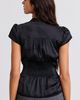 Kimchi Blue Kimchi Blue Ashley Keyhole Cutout Frog Button Short Sleeve Blouse in Black, Women's at Urban Outfitters - 4