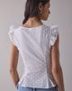 Kimchi Blue Kimchi Blue Aurelia Lace Trim Flutter Sleeve Blouse in White, Women's at Urban Outfitters - 3