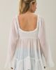 Kimchi Blue Kimchi Blue Belle Ruffle Chiffon Long Sleeve Tunic Top in White, Women's at Urban Outfitters - 2