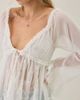 Kimchi Blue Kimchi Blue Belle Ruffle Chiffon Long Sleeve Tunic Top in White, Women's at Urban Outfitters - 3