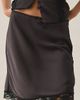 Kimchi Blue Kimchi Blue Candace Lace Trim Satin Knee-Length Skirt in Black, Women's at Urban Outfitters - 2