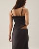 Kimchi Blue Kimchi Blue Candace Lace Trim Satin Knee-Length Skirt in Black, Women's at Urban Outfitters - 5