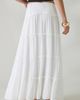 Kimchi Blue Kimchi Blue Carly Tiered Drop Waist Maxi Skirt in White, Women's at Urban Outfitters - 5