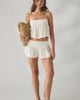 Kimchi Blue Kimchi Blue Coffee Date Flutter Lace Trim Shorts 2-Piece Set Top in Ivory, Women's at Urban Outfitters - 1